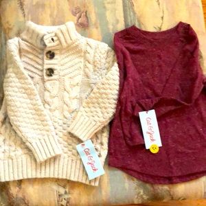 Boys long sleeve tee and sweater